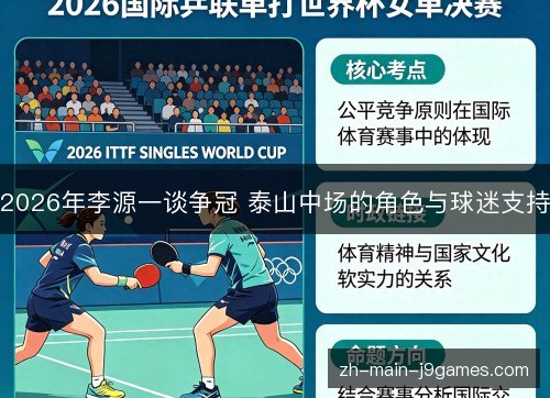 2026年李源一谈争冠 泰山中场的角色与球迷支持